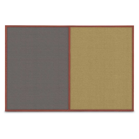 United Visual Products Slim Style Indoor Enclosed Corkboard, 42 UVRDS42SBH-BLACK-KEYLIME